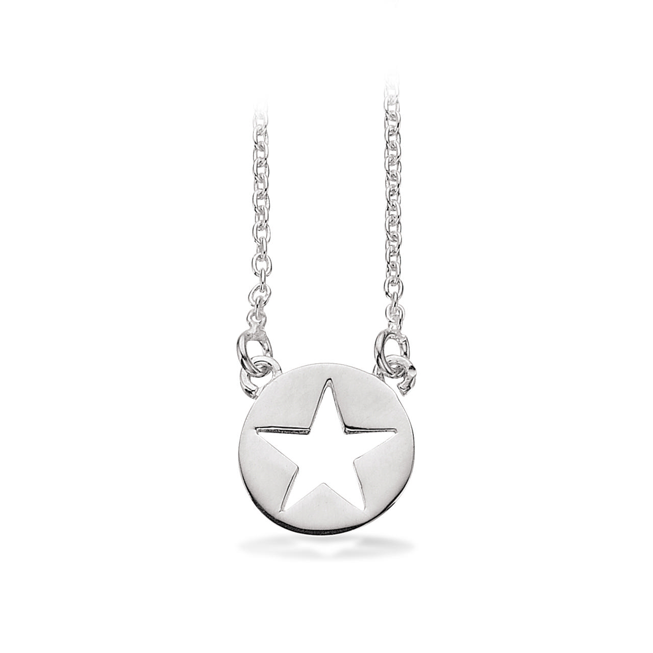 Vedhæng stjerne sølv m/kæde