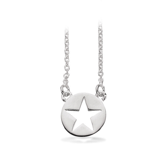 Vedhæng stjerne sølv m/kæde