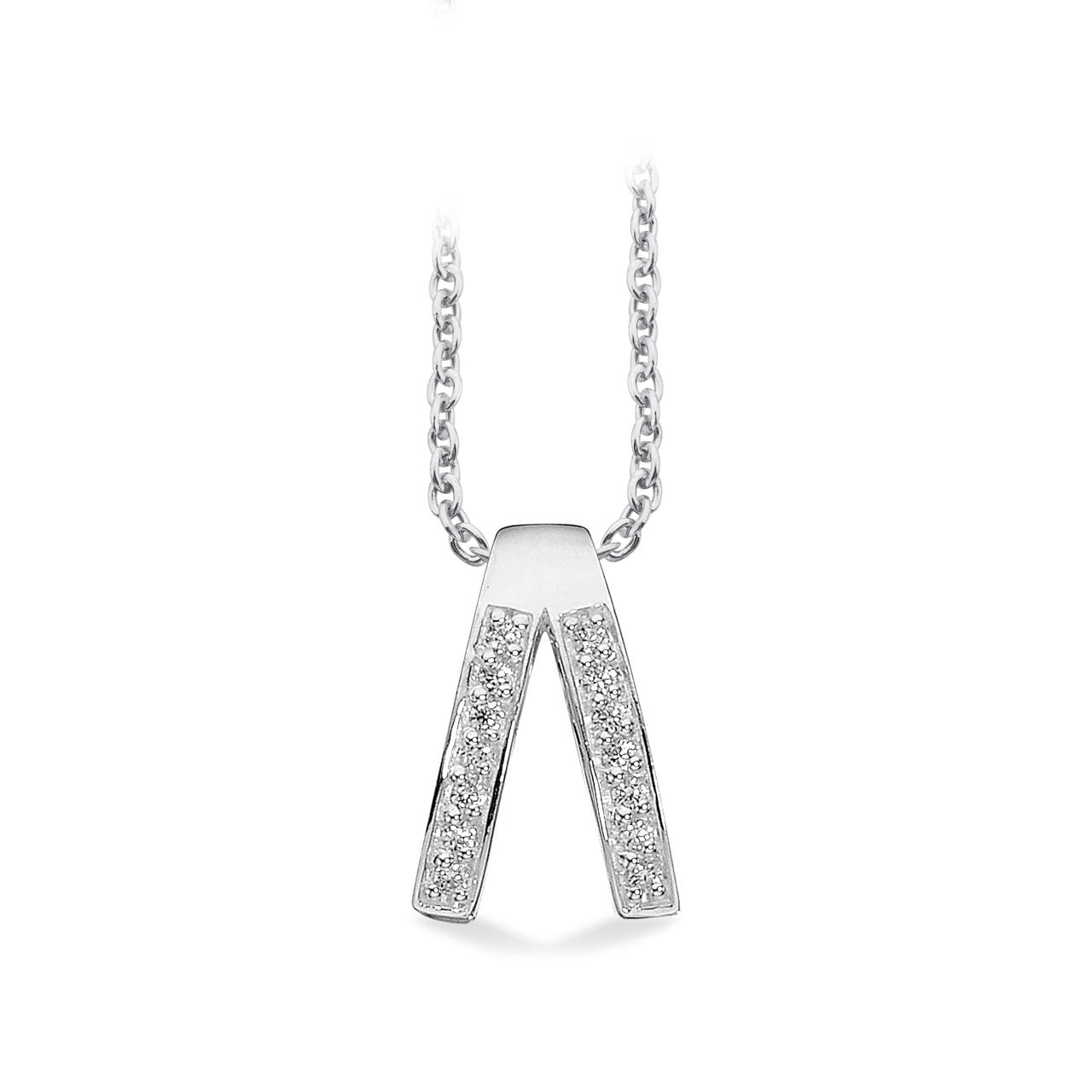 Vedhæng syn.zir. sølv m/kæde