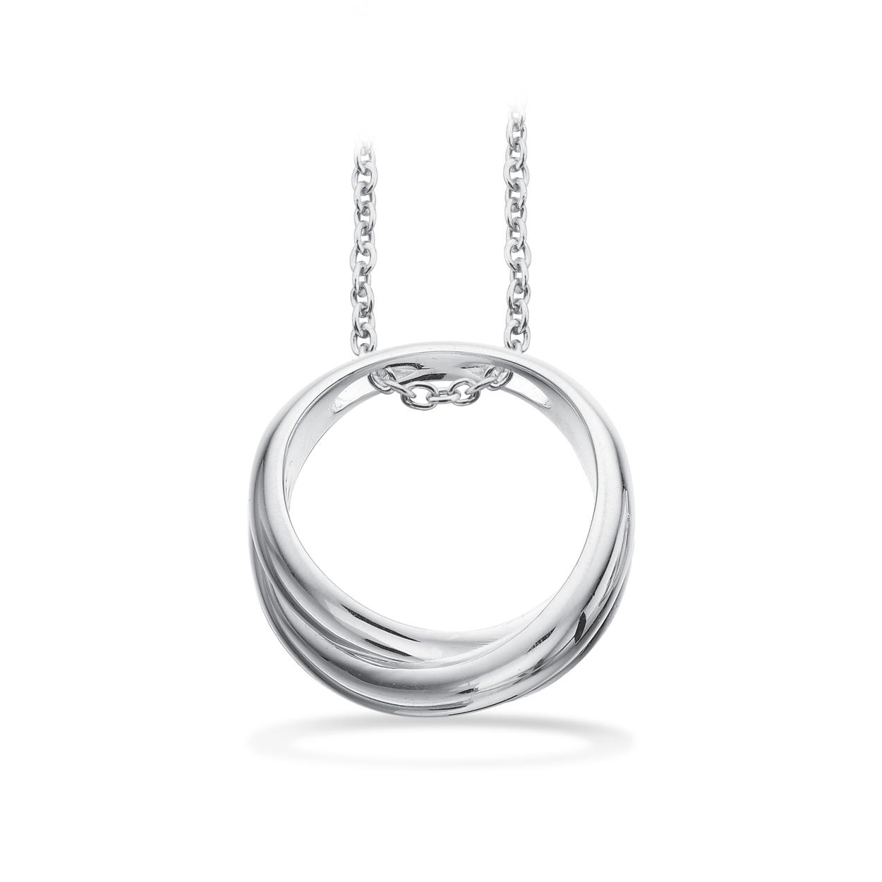 Vedhæng cirkel sølv m/kæde