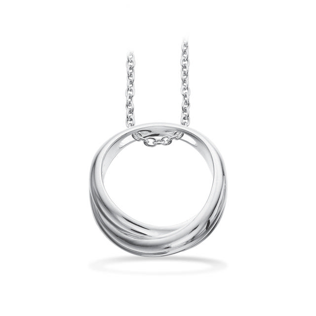 Vedhæng cirkel sølv m/kæde