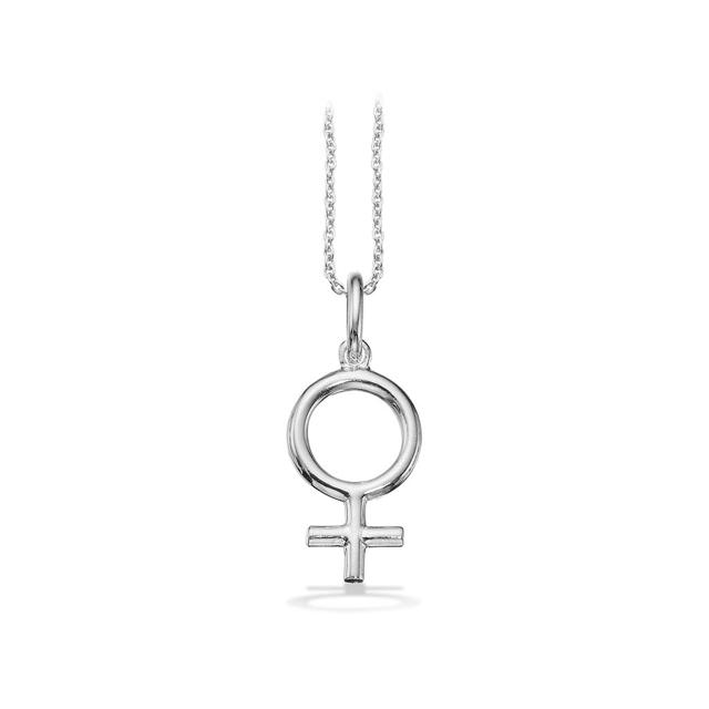 Vedhæng pigetegn sølv m/kæde