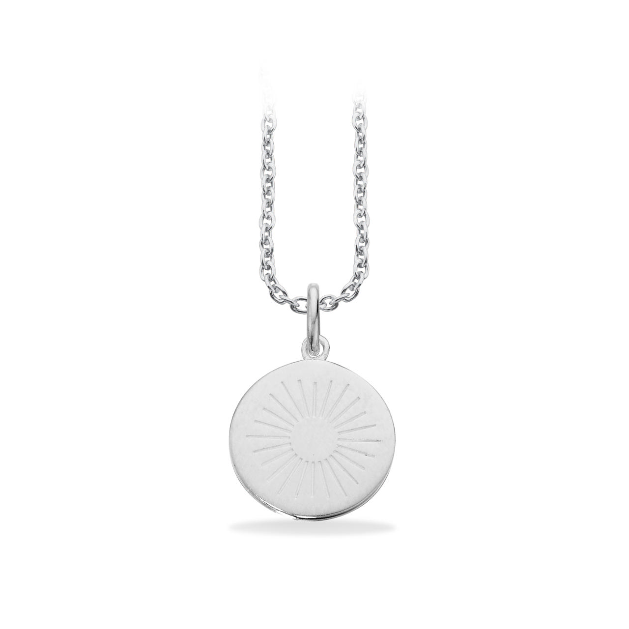 Vedhæng sol sølv m/kæde