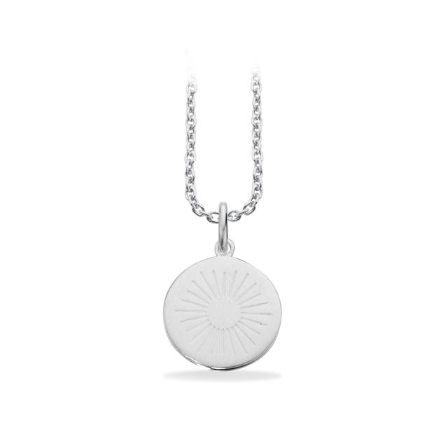 Vedhæng sol sølv m/kæde
