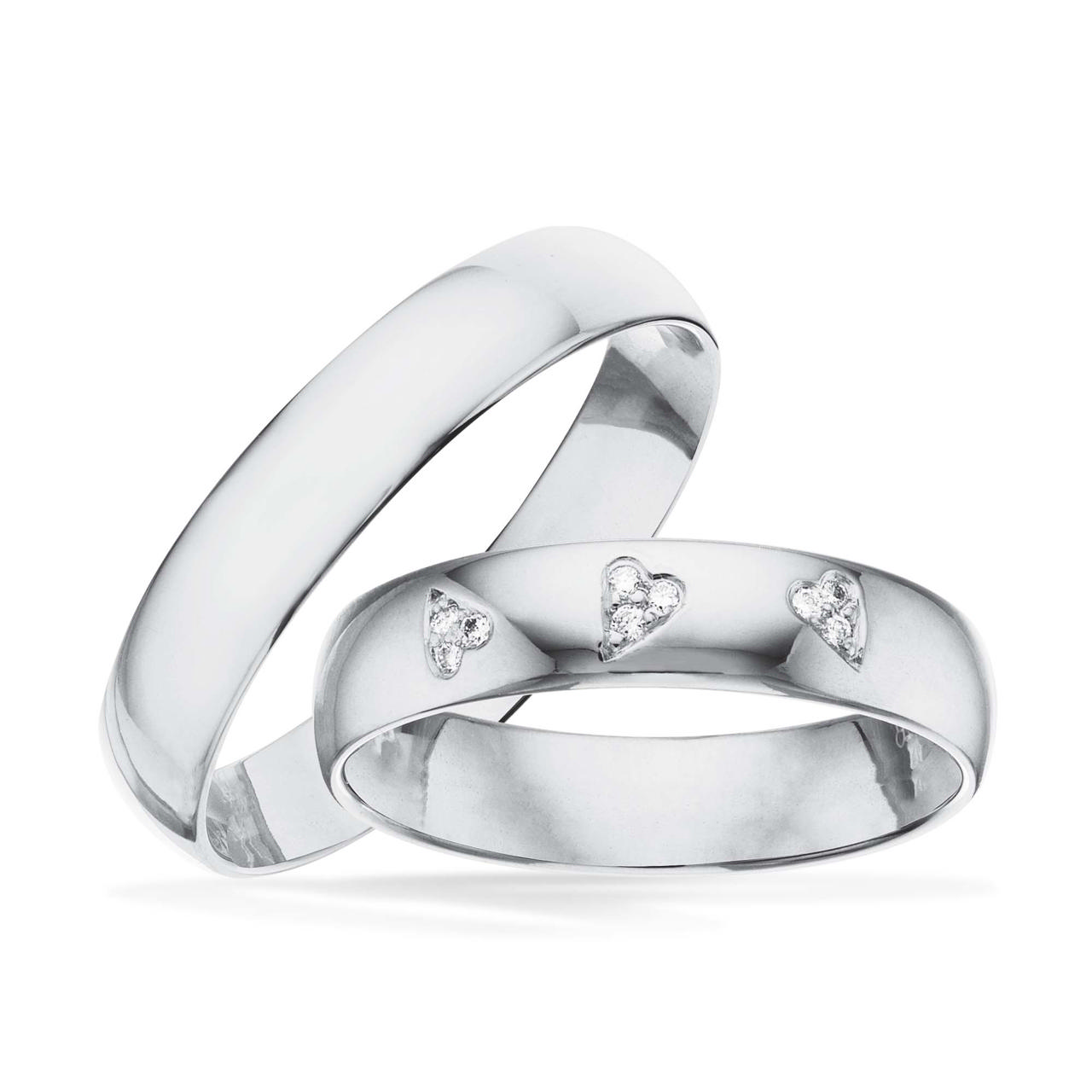 Hjerteringe triplehjerter  0,045 H-W/SI sølv