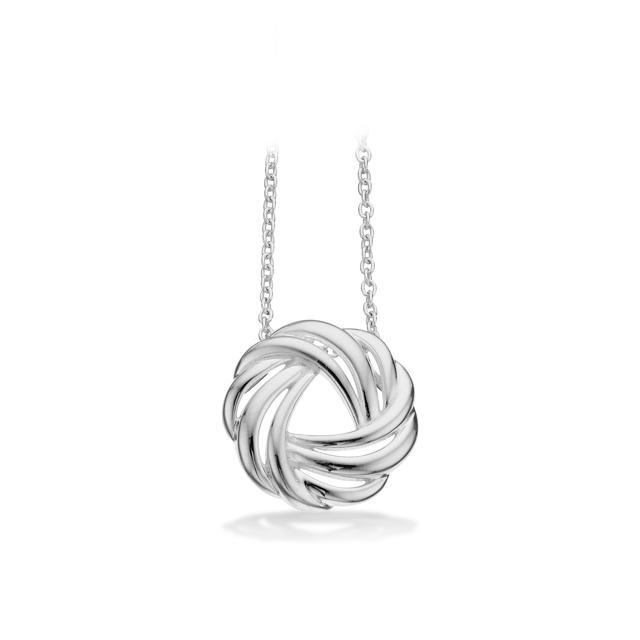 Vedhæng knude sølv m/kæde