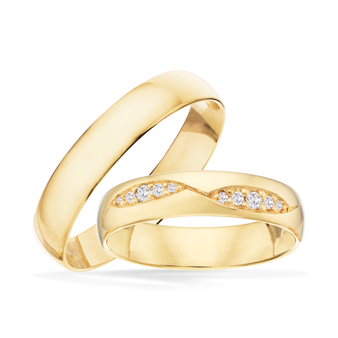 Hjerteringe elipseduet 0,10 H-W/SI 14 kt.