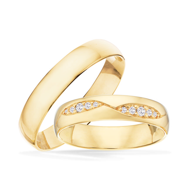 Hjerteringe elipseduet 0,10 H-W/SI 14 kt.