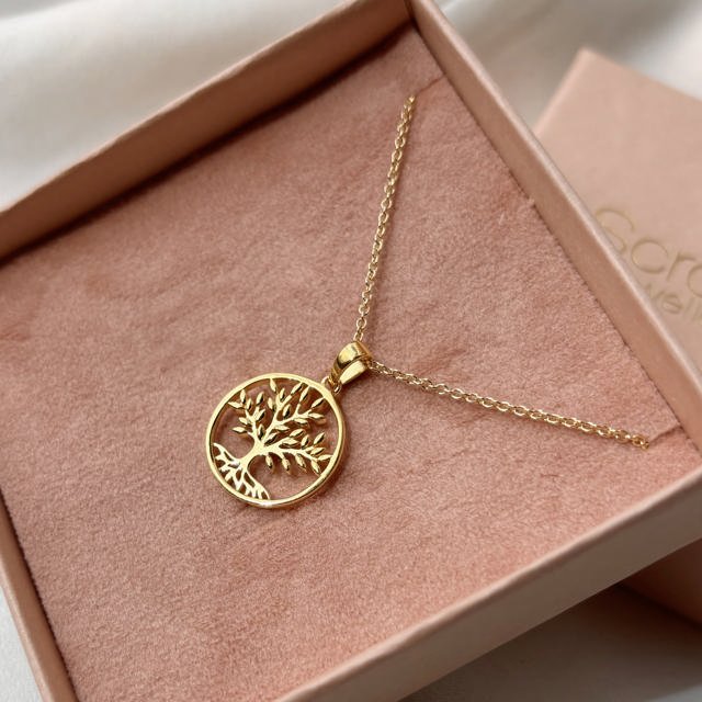 *Vedhæng Livets Træ sølv fg. m/kæde