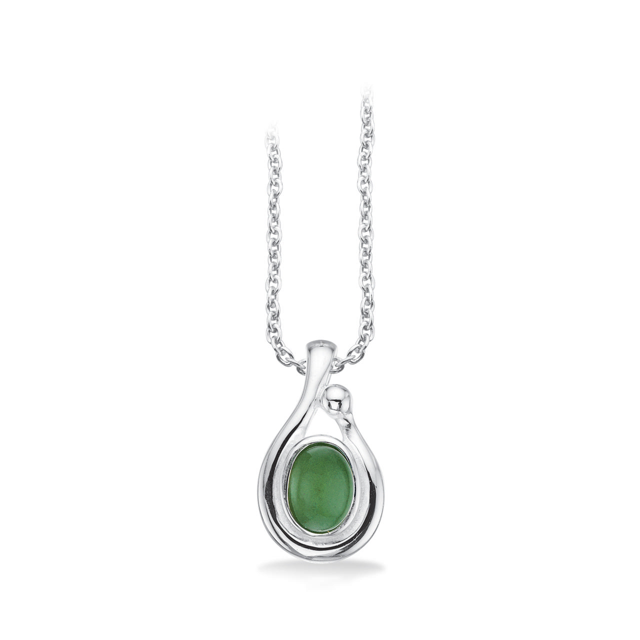 Pendant green aventurine 925