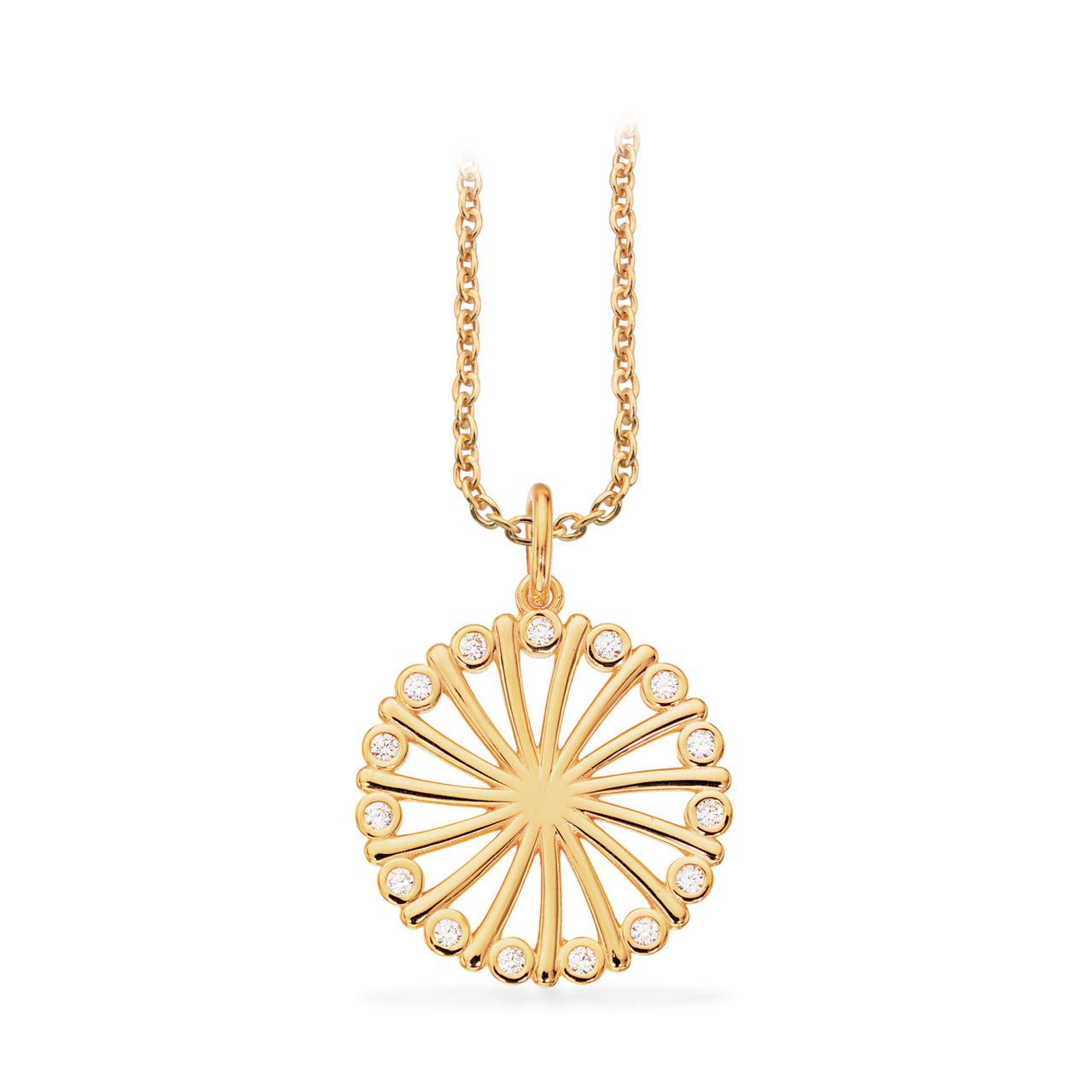 Pendant zir. 925 goldplated