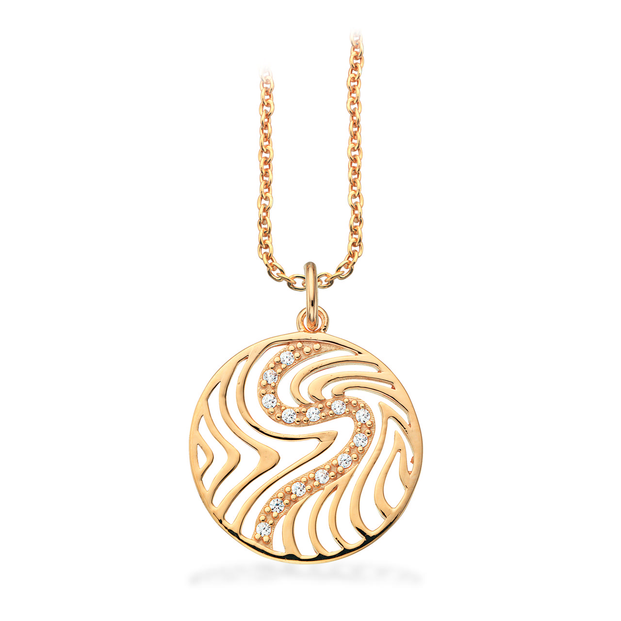 Pendant zir. 925 goldplated