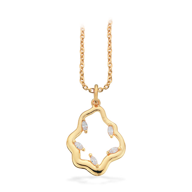 Pendant zir. 925 goldplated