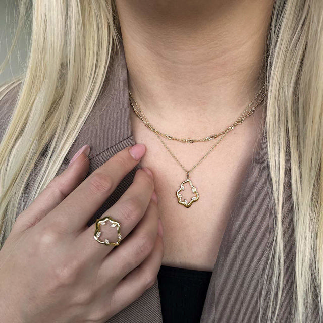 Pendant zir. 925 goldplated