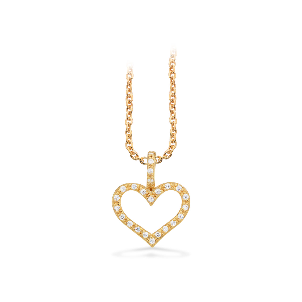 Pendant heart zir. 925 rho.