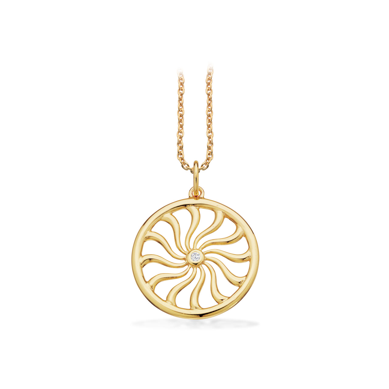 Pendant zir. 925 goldplated