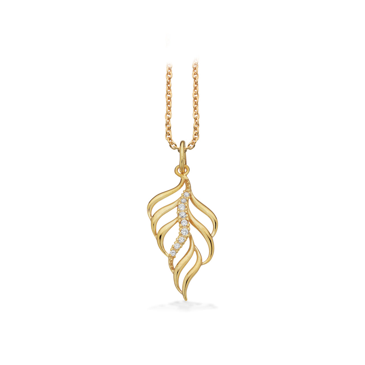 Pendant zir. 925 goldplated