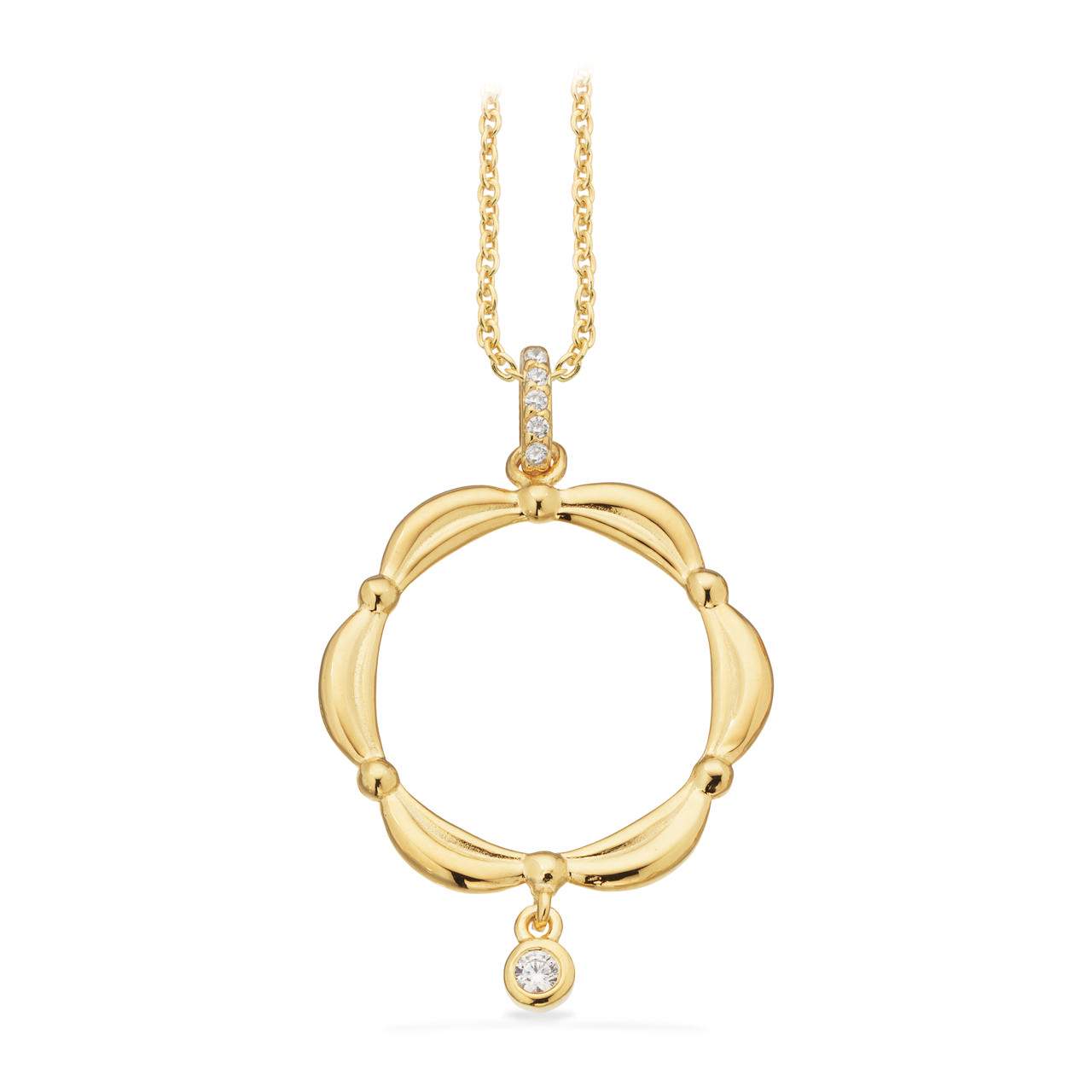 Pendant zir. 925 goldplated