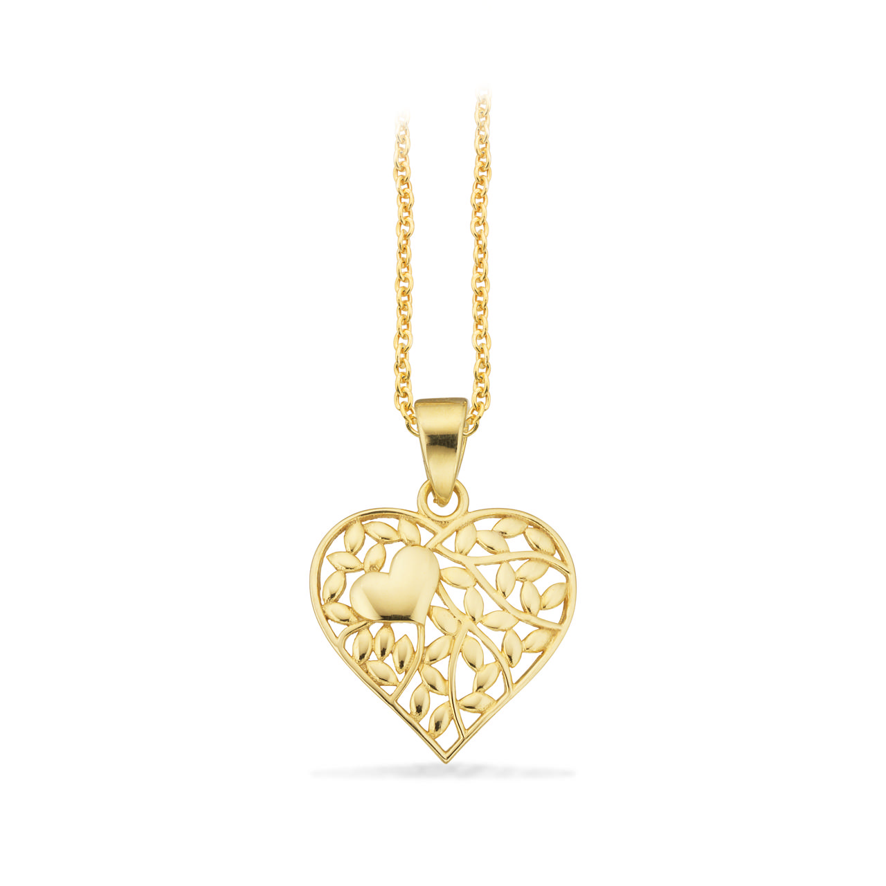 Pendant heart 925 goldplated