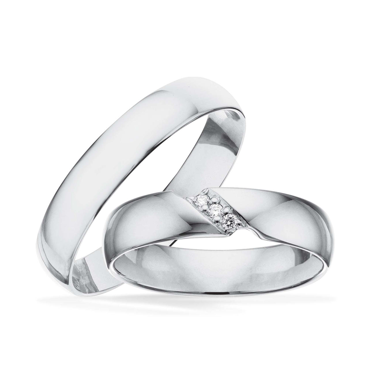 Hjerteringe diagonal 0,03 H-W/SI sølv