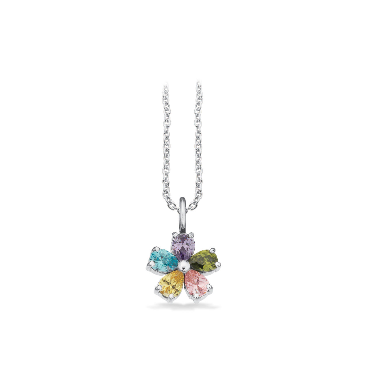 Pendant rainbow zir. 925 rho.