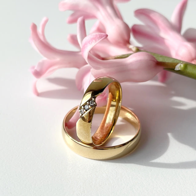 Hjerteringe diagonal 0,03 H-W/SI 8 kt.