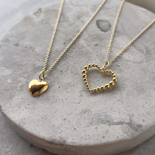 Pendant heart 925 goldplated