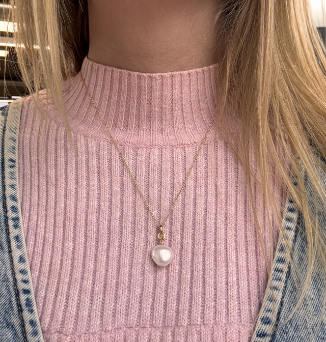 *Vedhæng barok fkp sølv fg. m/kæde