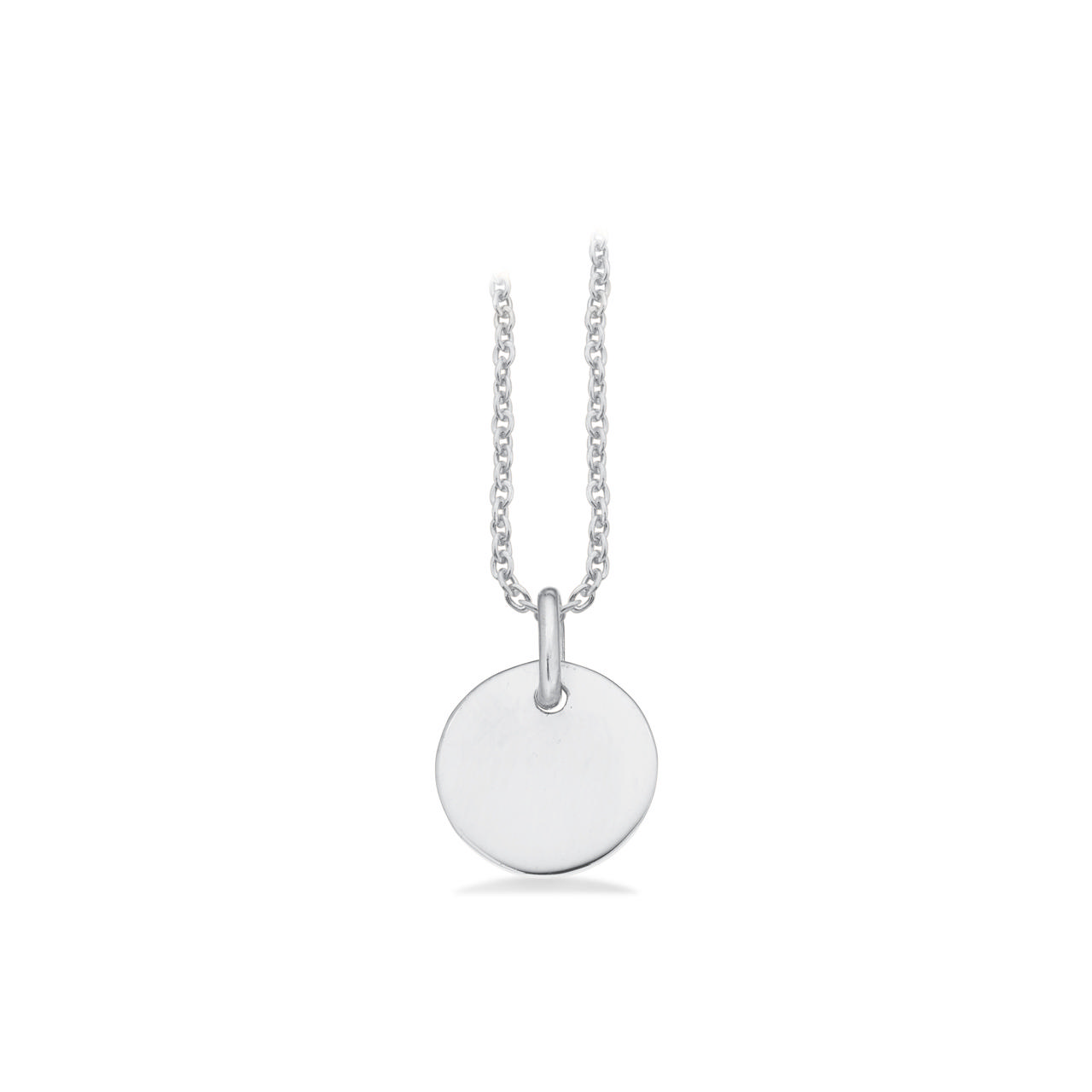 *#TagMe 10 mm. blank sølv m/kæde