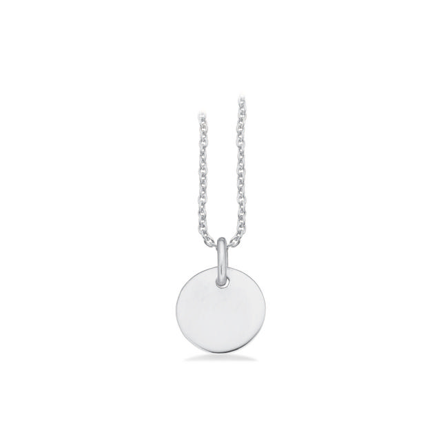 *#TagMe 10 mm. blank sølv m/kæde