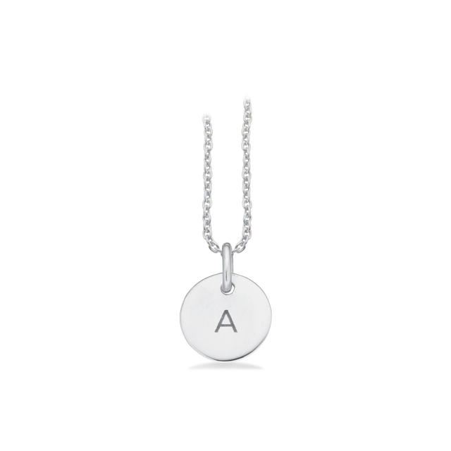 *#TagMe 10 mm. blank sølv m/kæde