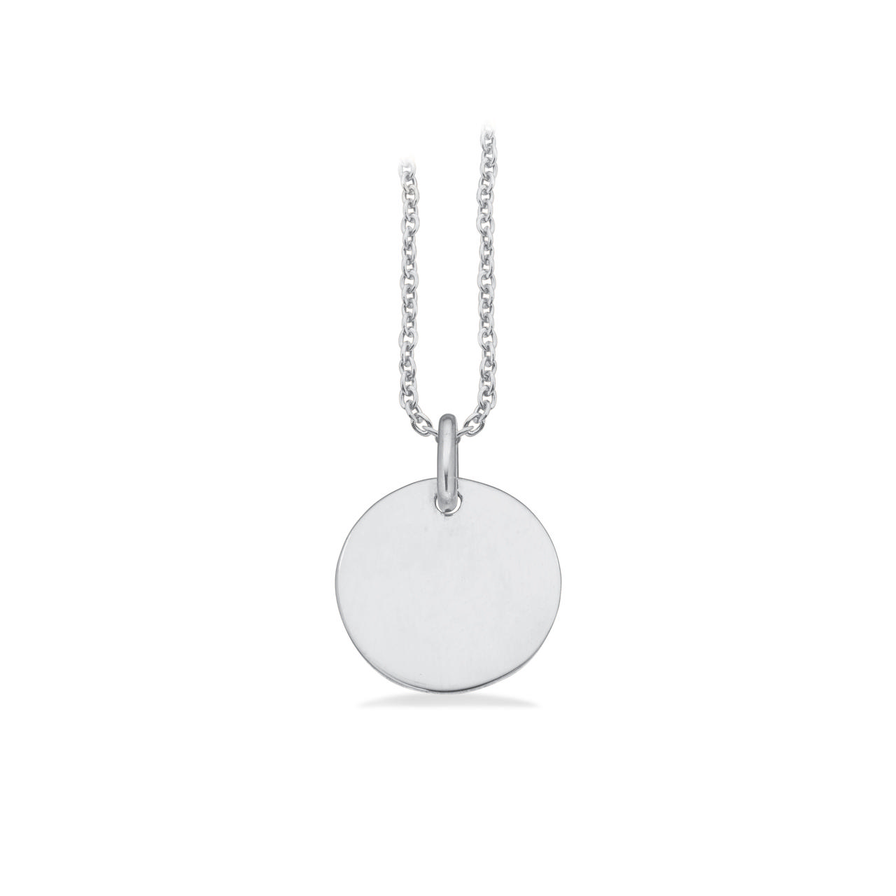 *#TagMe 13 mm. blank sølv m/kæde