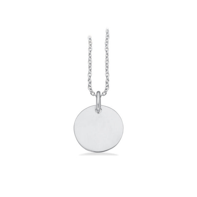 *#TagMe 13 mm. blank sølv m/kæde