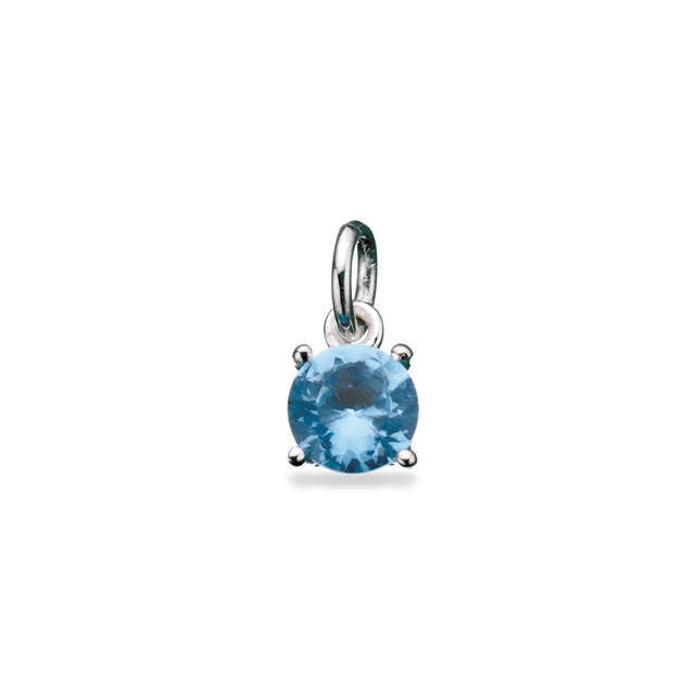 PENDANT 925 BLUE ROUND ZIR.