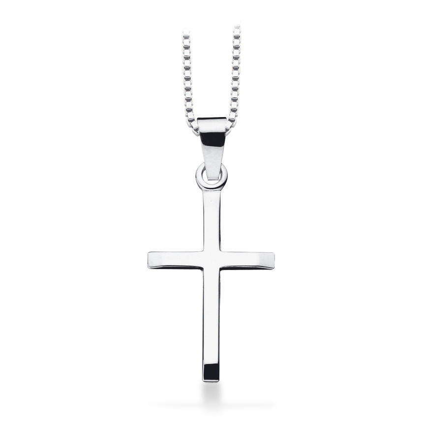 Kors 20 x 13 mm. sølv