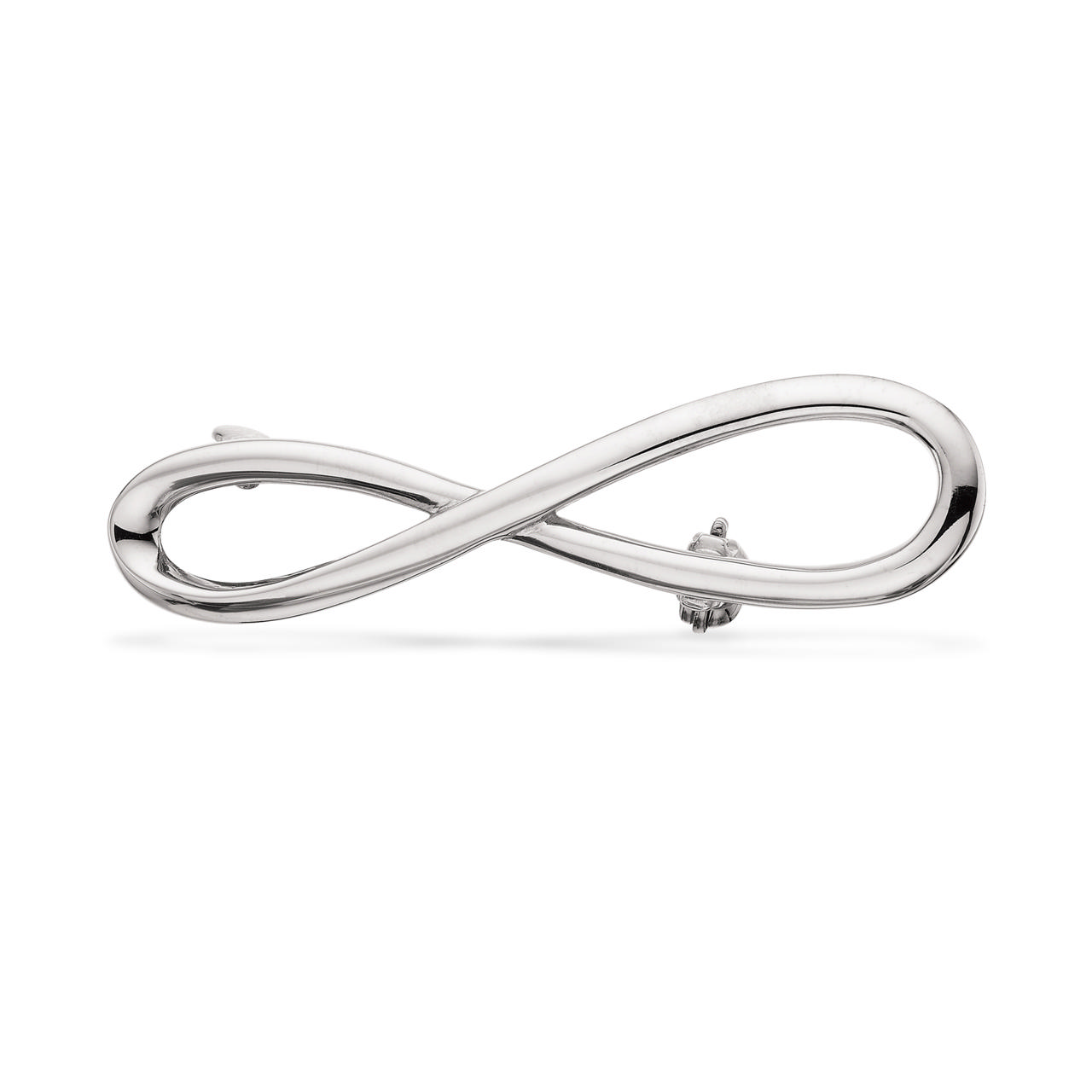 Broche uendelighedstegn sølv rh.