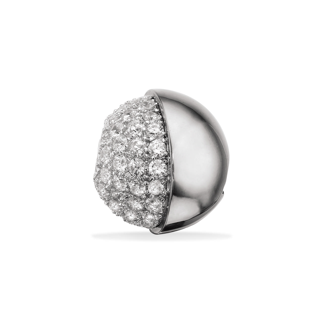 Close2me perlelås syn. cubic zir. 15 mm sølv rh.