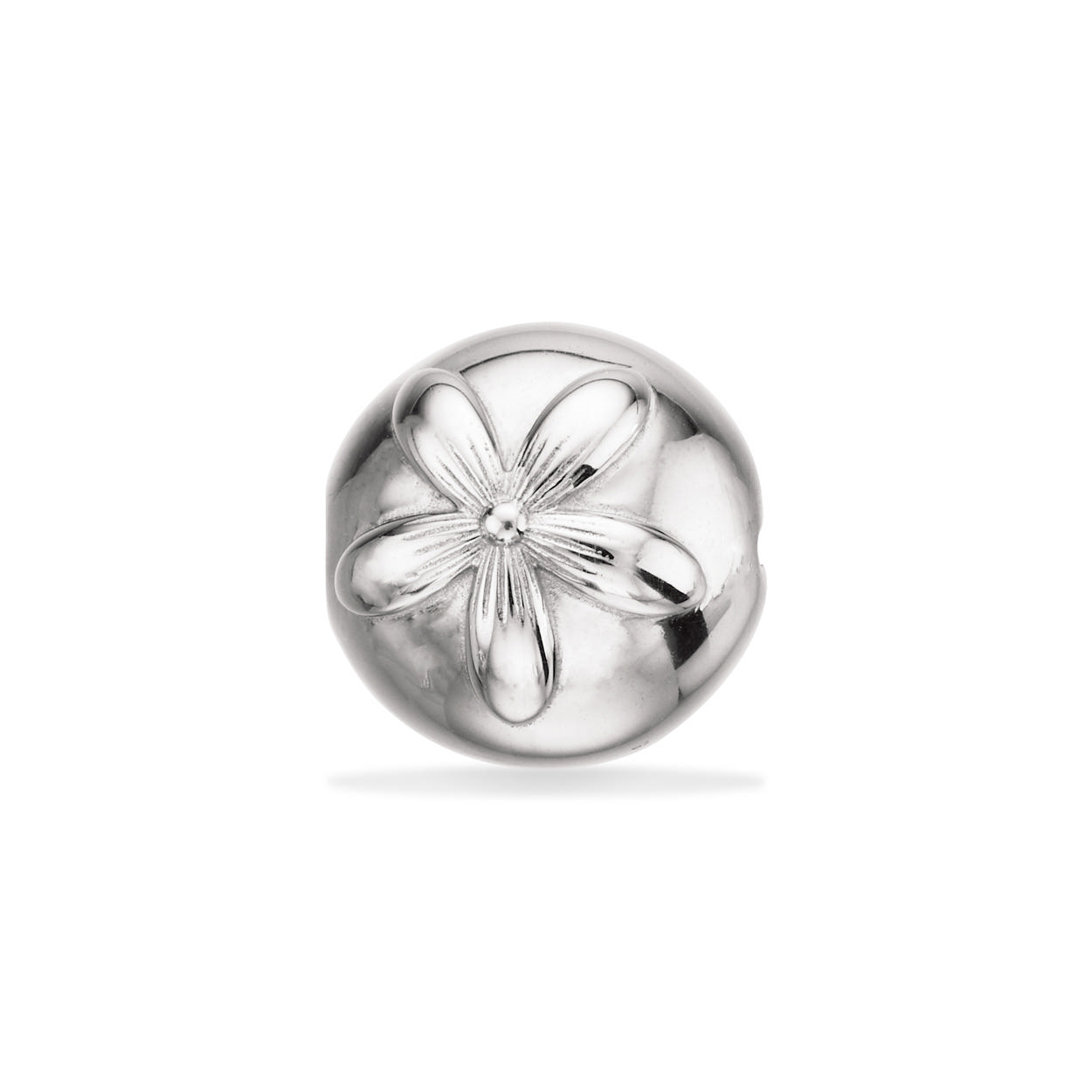 Close2me perlelås blomst 14*15 mm sølv rh.