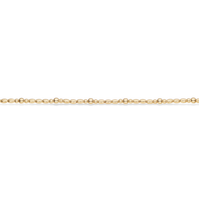 *Armbånd kuglemix sølv fg. 17+2 cm