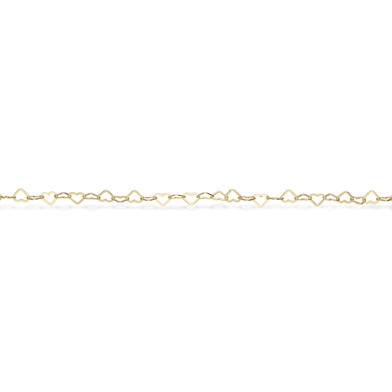 Armbånd hjerter sølv fg. 17+2 cm