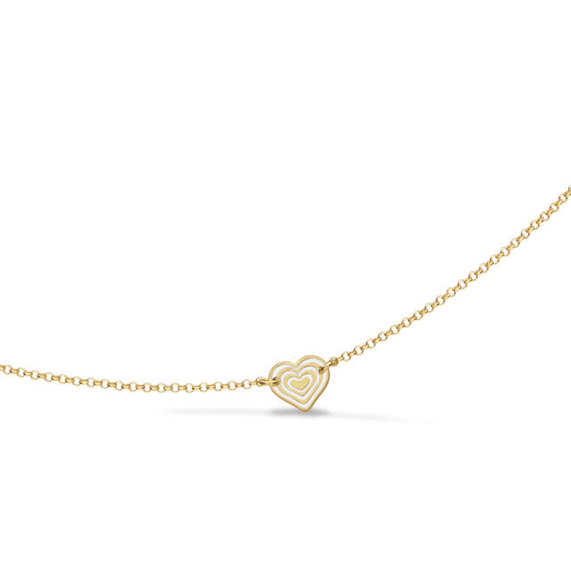 *Armbånd hjerte sølv fg. 17+2 cm