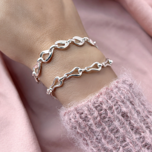 *Armbånd sølv 18,5+2 cm
