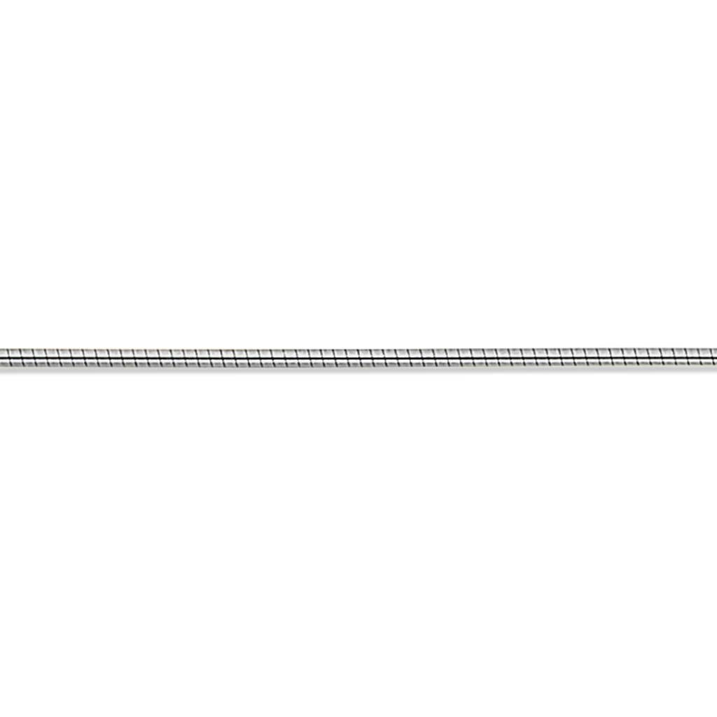 Omega kæde 1,2 mm. sølv rh. 