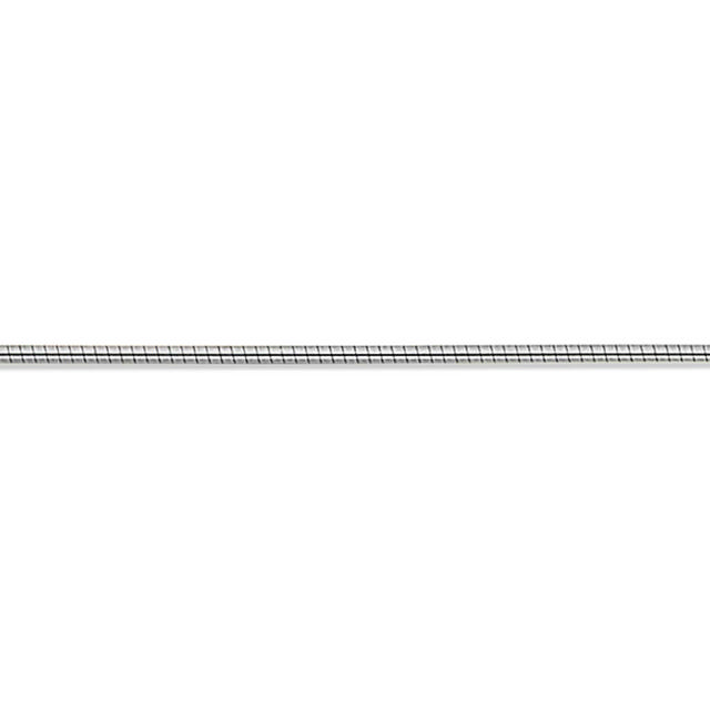 Omega kæde 1,2 mm. sølv rh. 