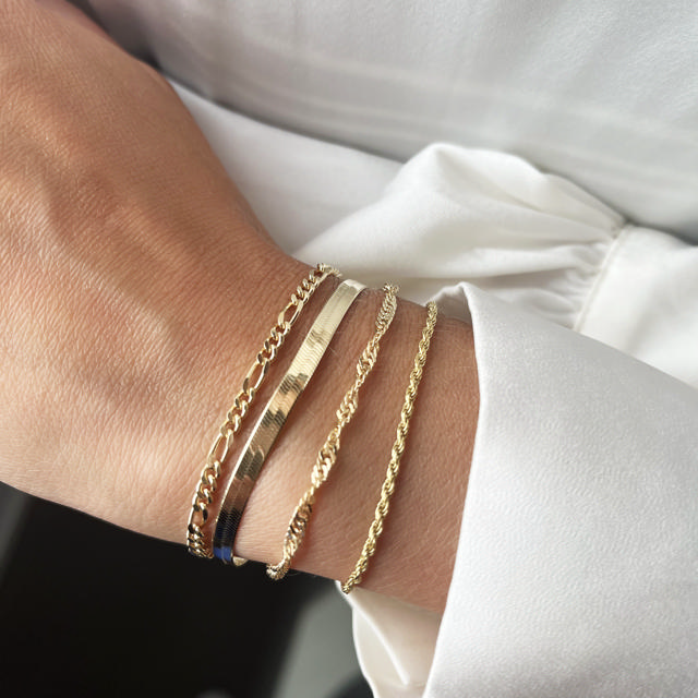 Bracelet 925 goldplated 17+2 cm