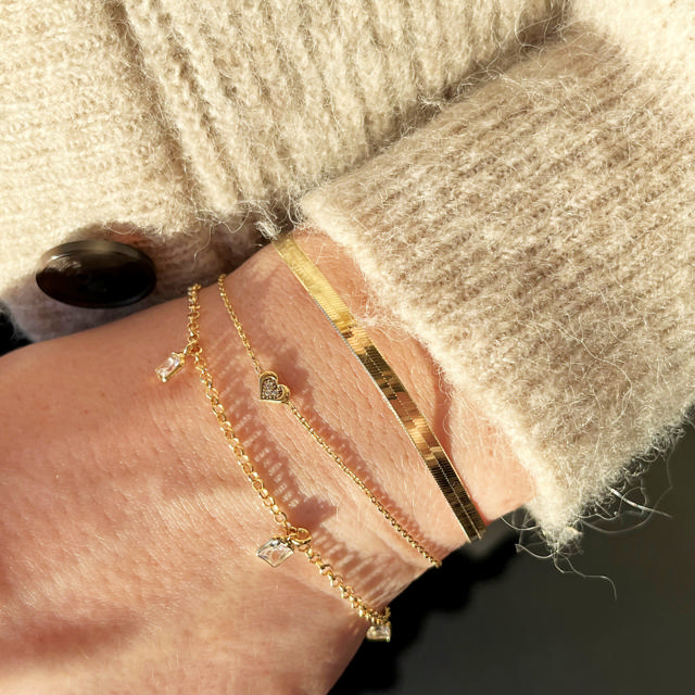 Bracelet 925 goldplated 17+2 cm