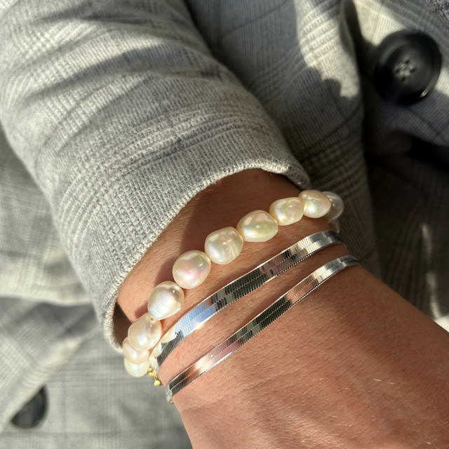 Armbånd Magic 3,6 mm. 17+2 cm sølv