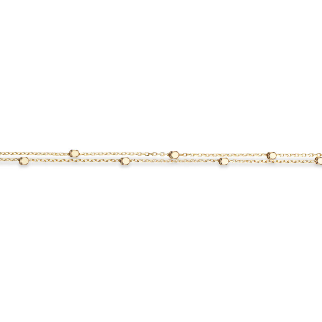 Armbånd db. rk. fac. kugler 8 kt.