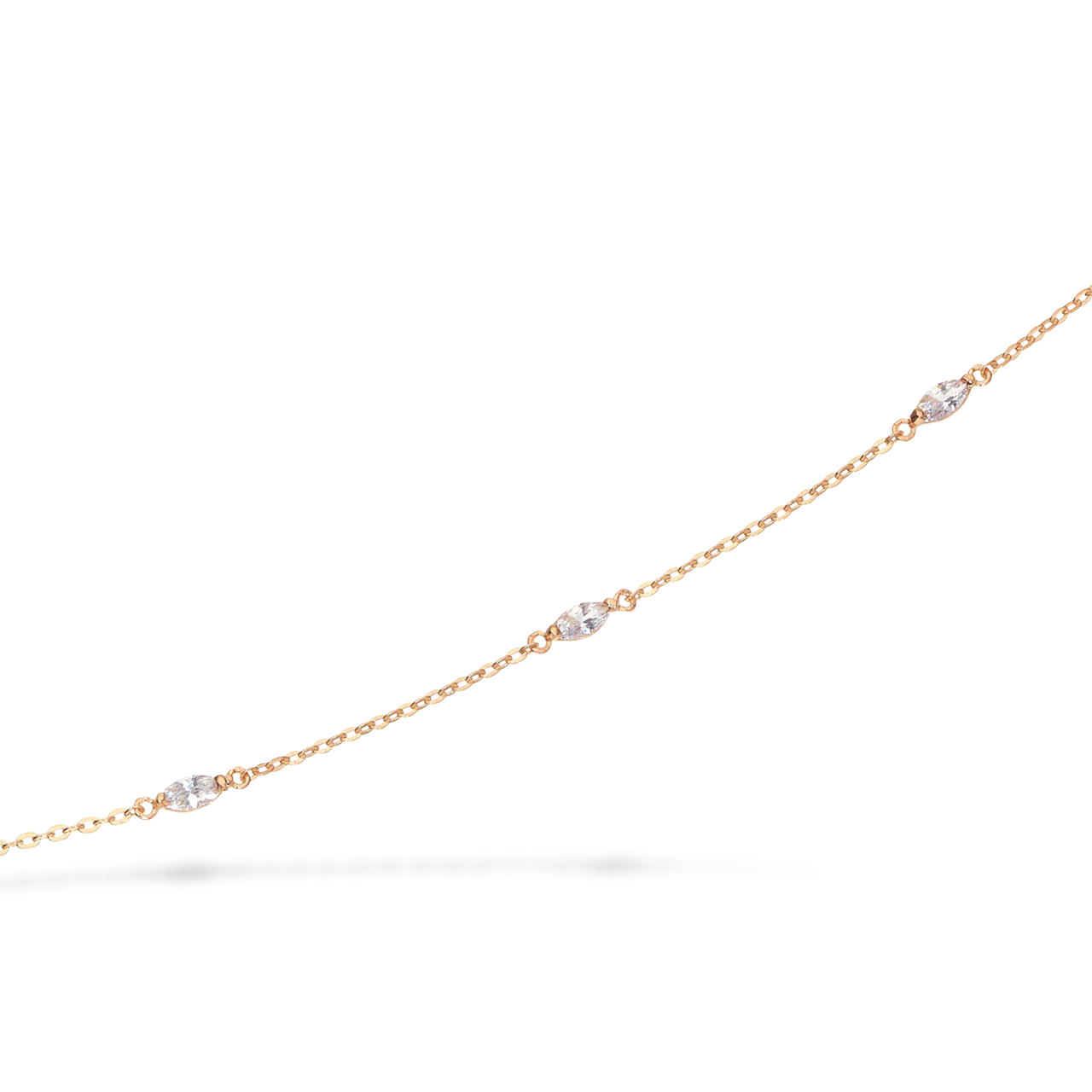 Armbånd cubic zir.  8 kt.