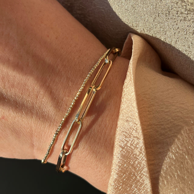 Armbånd links 18,5cm 8 kt.